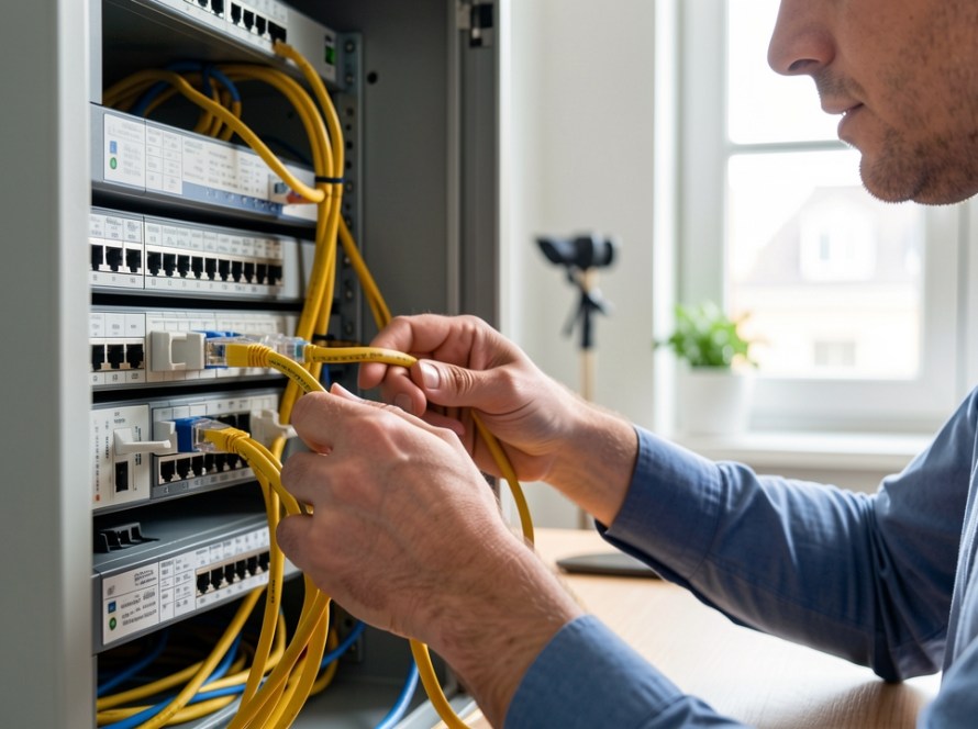 Ethernet connection being tested after linking at 100 Mbps
