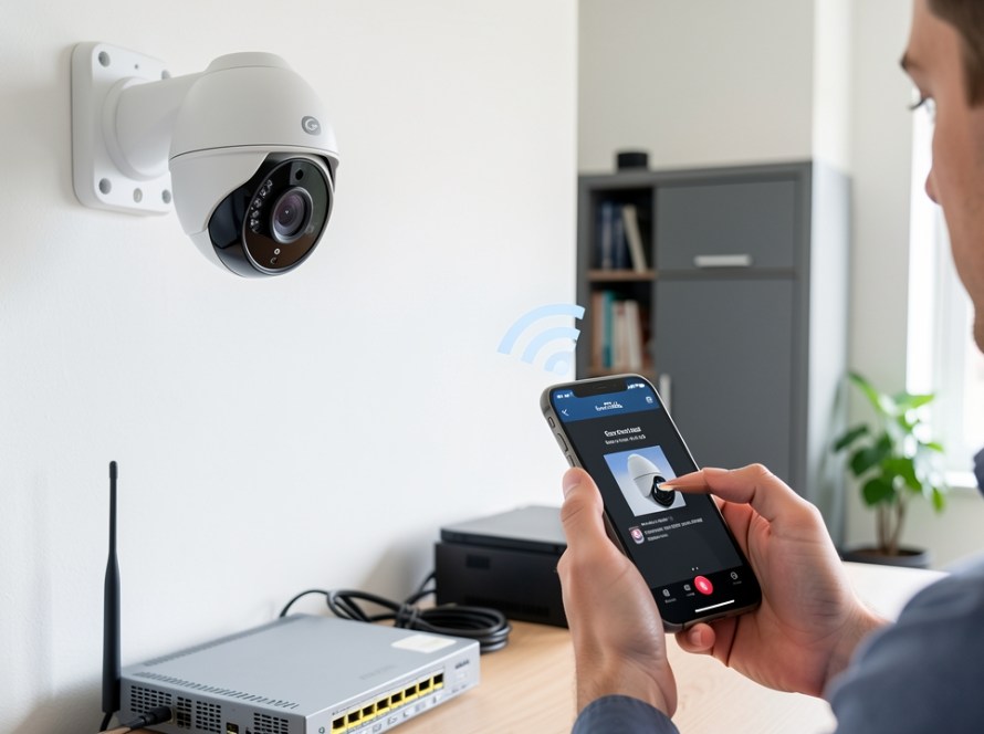 IP camera network connection being checked after a router restart