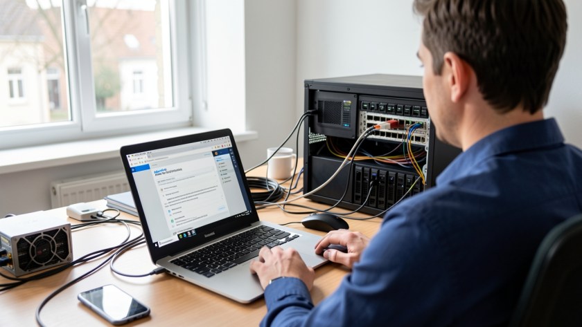 Office computer troubleshooting a disconnected mapped network drive