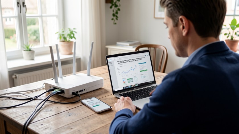 Laptop used to diagnose Wi-Fi roaming and sticky client issues
